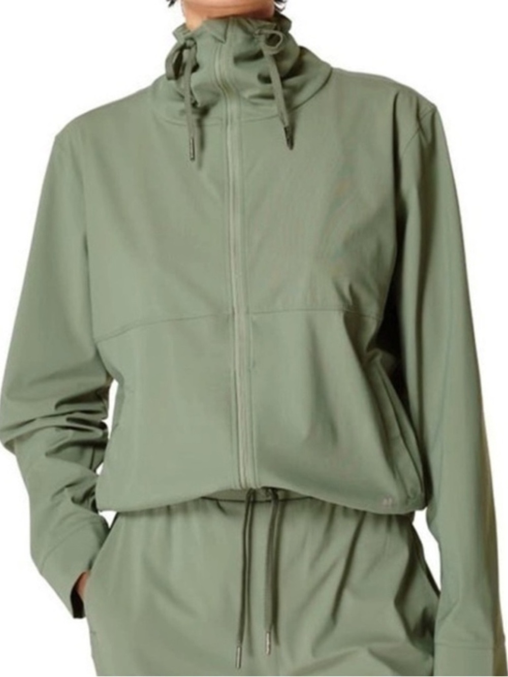 Sweaty Betty Green Explorer Zip Jacket & Tapered pants set - US 4/6